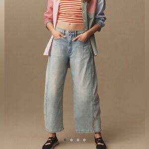 Anthropologie Pilcro Heritage Curve Mid Rise Barrel Jeans size 20W.